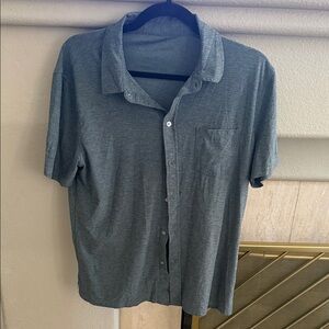 Men's Gray Button-Up Shirt - VUORI bridge button down